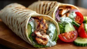 Wraps de Poulet Tzatziki : Voyage Culinaire en Méditerranée