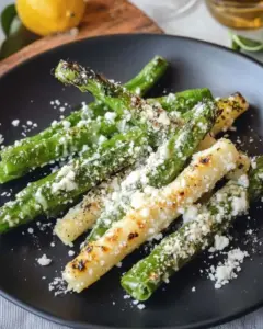 Asperges vertes grillées au citron et parmesan