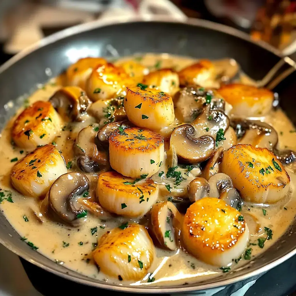 Blanquette de Saint-Jacques aux Champignons