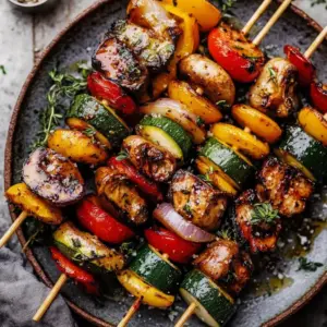 Brochettes de Légumes Grillés Colorées