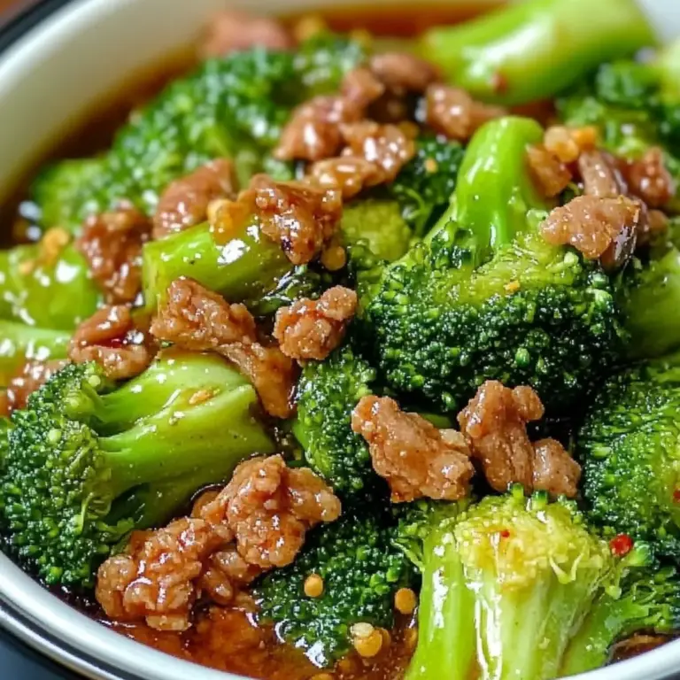 Brocolis Sautés Au Porc Haché Et Sauce Épicée