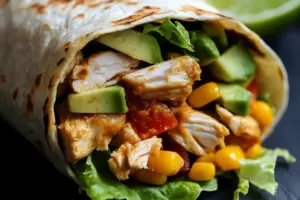 Burrito Poulet Avocat Cheddar