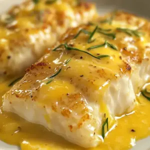 Cabillaud au four à la moutarde et crème citronnée