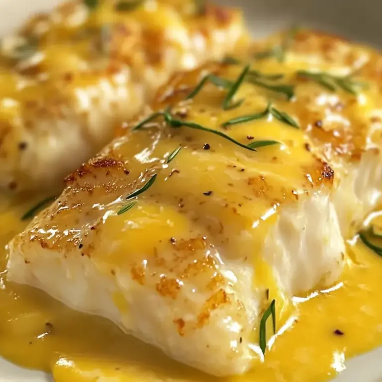 Cabillaud au Four à la Moutarde et Crème Citronnée