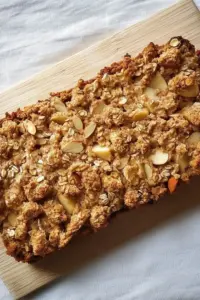 Cake Moelleux aux Pommes, Flocons d’Avoine et Amandes