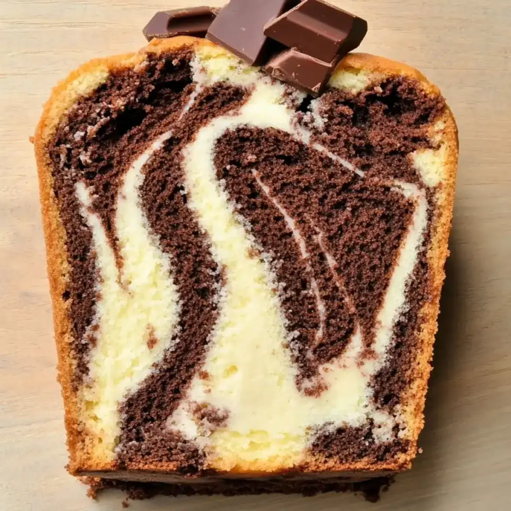 Le Véritable Cake Marbré Au Chocolat