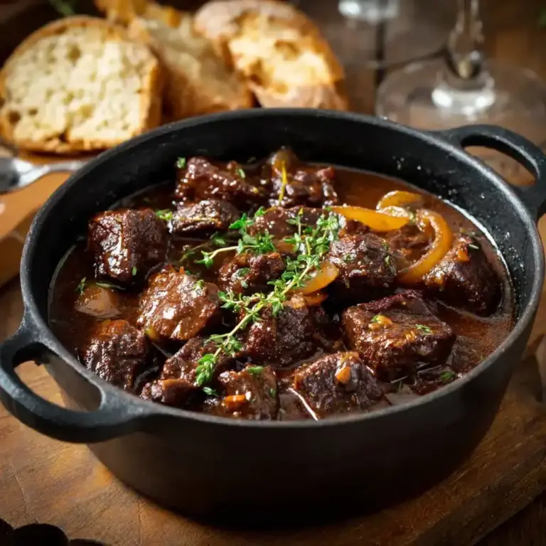 Carbonnade flamande traditionnelle au bon goût mijoté