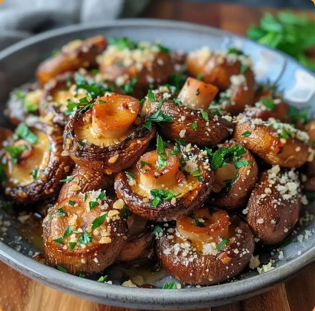 Champignons à l’Ail et au Parmesan