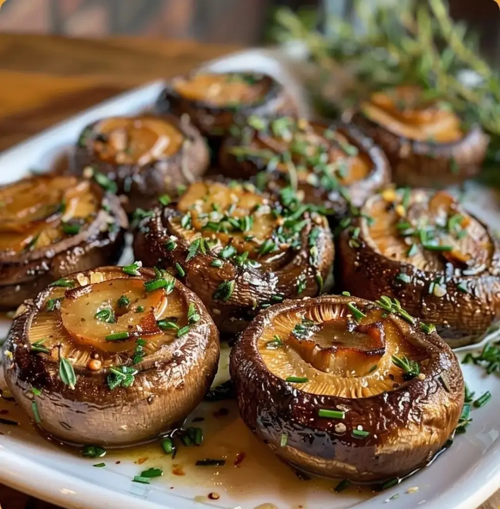 Champignons Rôtis à l’Ail