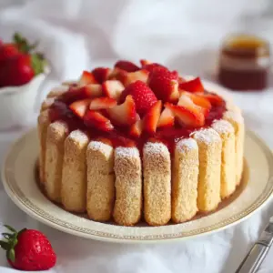 Charlotte aux fraises facile et rapide