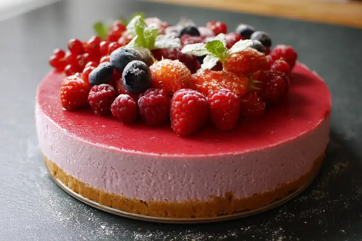cheesecakesanscuissonfruitsrouges