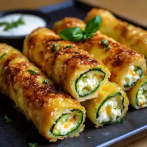 Cigares Dorés aux Courgettes, Feta et Mozzarella