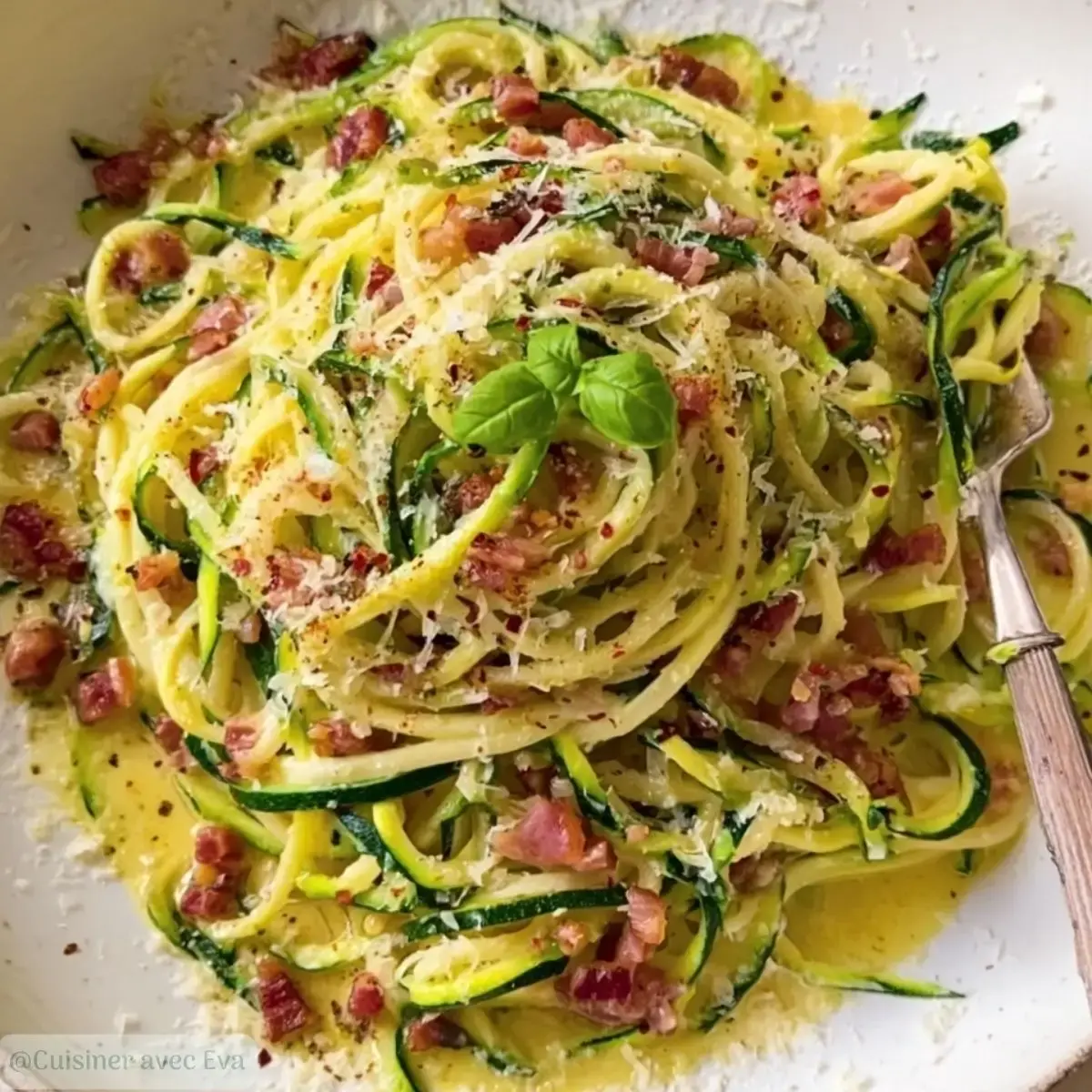 Courgettes façon Carbonara : un plat délicieux à essayer ! - 2 courgettes façon carbonara