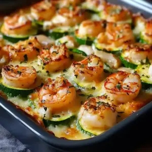 Gratin de Courgettes aux Crevettes et à l’Ail