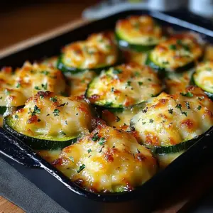 Courgettes Gratinées aux Crevettes et à l’Ail
