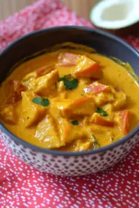 Curry de potimarron onctueux à la crème de coco