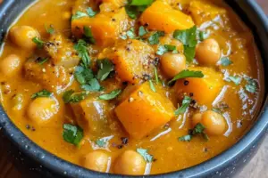 Curry au Potiron et Pois Chiches