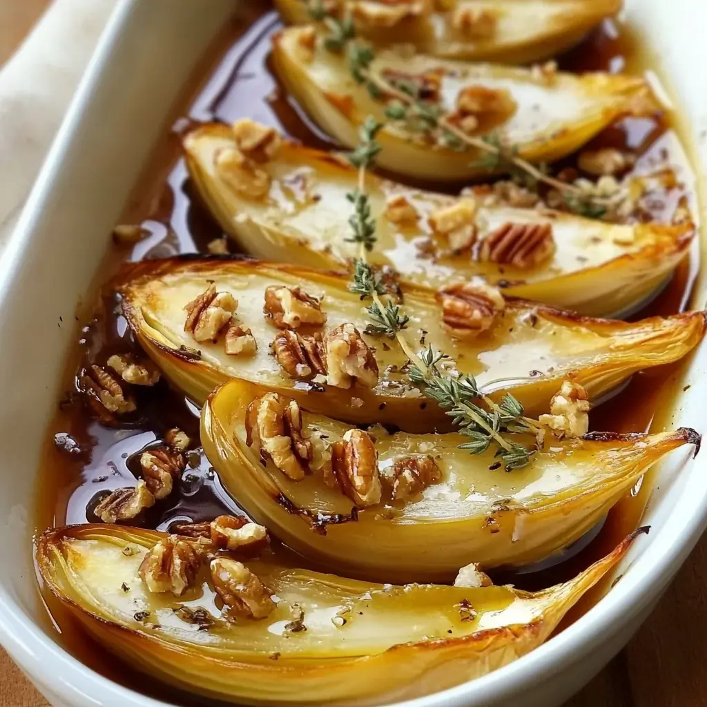 Endives Rôties au Thym, Miel et Noix de Grenoble 2 endives rôties miel noix