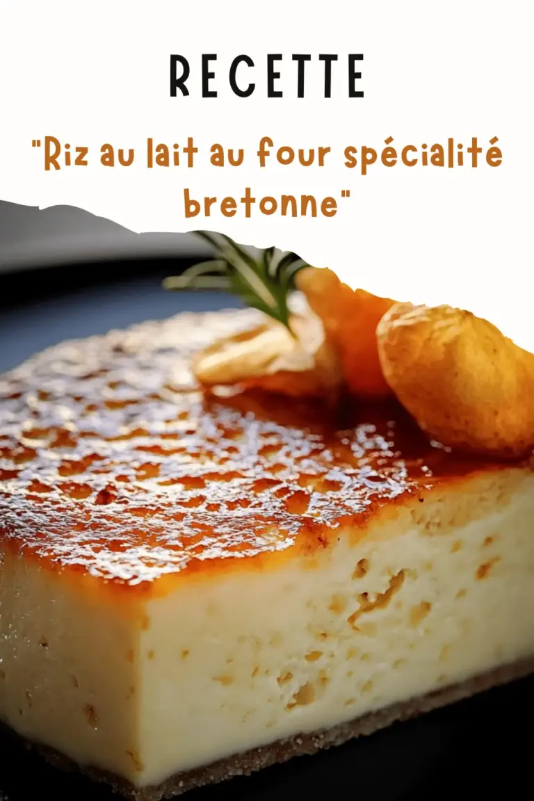 Riz au lait au four spécialité bretonne