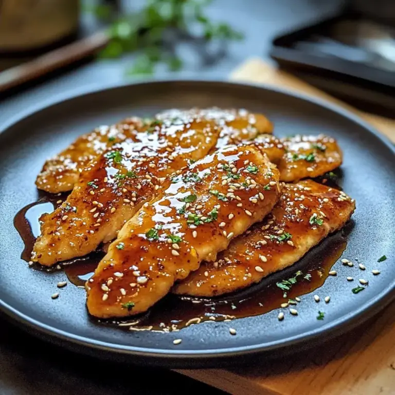 Escalopes de Poulet Caramélisées à l’Ail, Miel et Sauce Soja : Un Délice Sucré-Salé