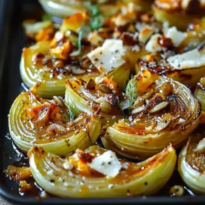 Fenouil Rôti au Miel et Balsamique avec Parmesan et Graines de Courge