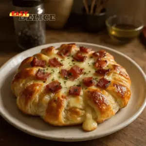 Feuilleté au camembert et lardons