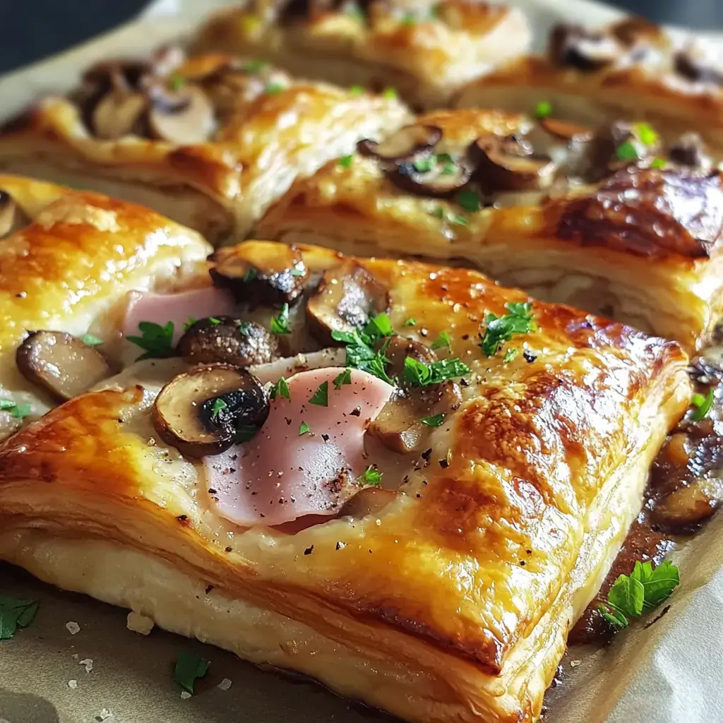 Feuilleté aux Champignons et Jambon de dinde
