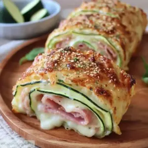 Feuilleté de Courgettes à la Mozzarella et au Jambon