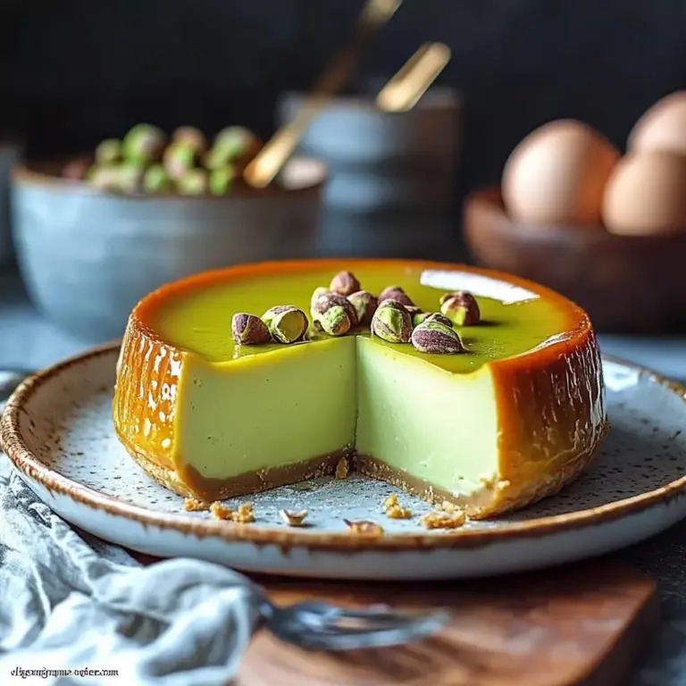 Flan Pistache Maison : Une Douceur Crémeuse à Déguster Sans Modération
