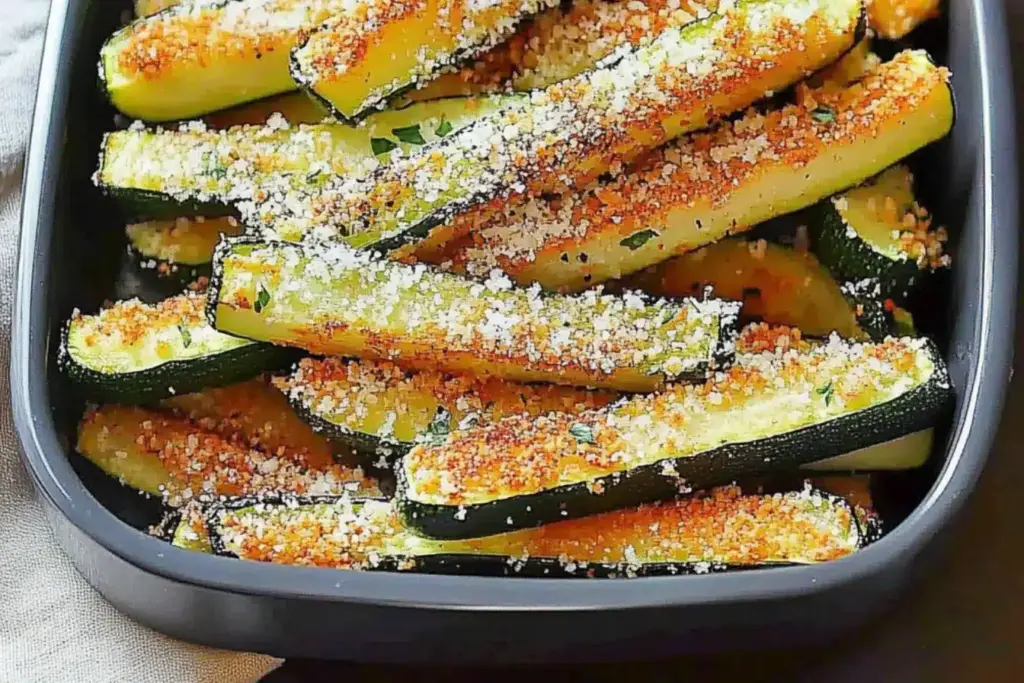Frites de courgettes au parmesan