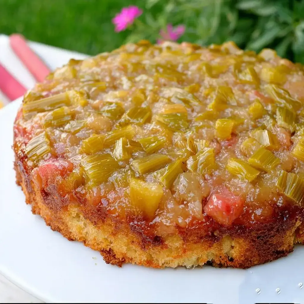 Gâteau rhubarbe facile : 5 étapes magique recette maison 2 gâteau rhubarbe