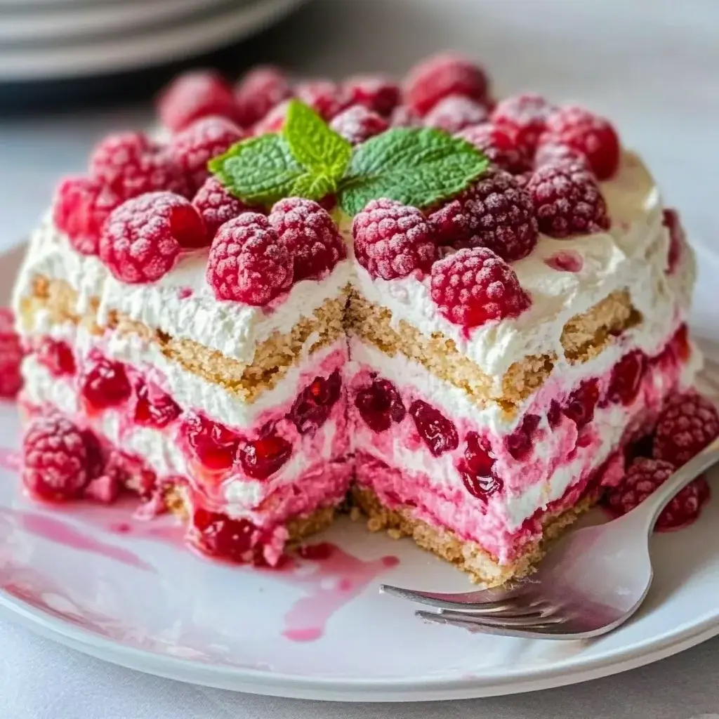 Gâteau Sans Cuisson aux Framboises : Un Dessert Frais et Gourmand 2 gâteau sans cuisson aux framboises