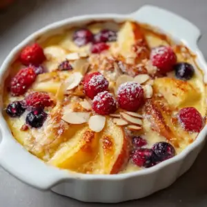 Gratin de fruits moelleux et réconfortant