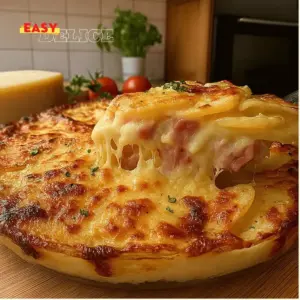 Gratin de Pommes de Terre, Jambon et Fromage