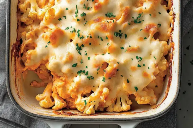 Gratin de poulet et chou-fleur