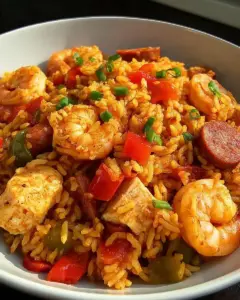 Jambalaya Poulet Crevette et Chorizo