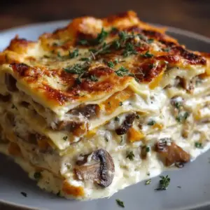 Lasagnes à la Courge Butternut et aux Champignons