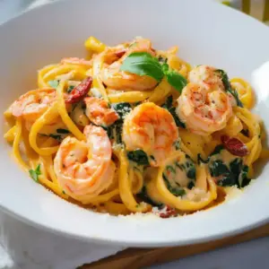 Linguine à la Toscane aux Crevettes