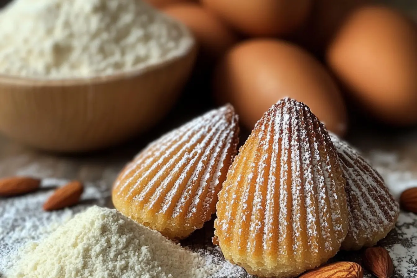 Madeleines à la poudre d’amandes 2 madeleines à la poudre d'amandes