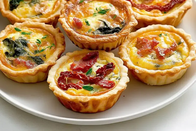 Mini quiches trois saveurs