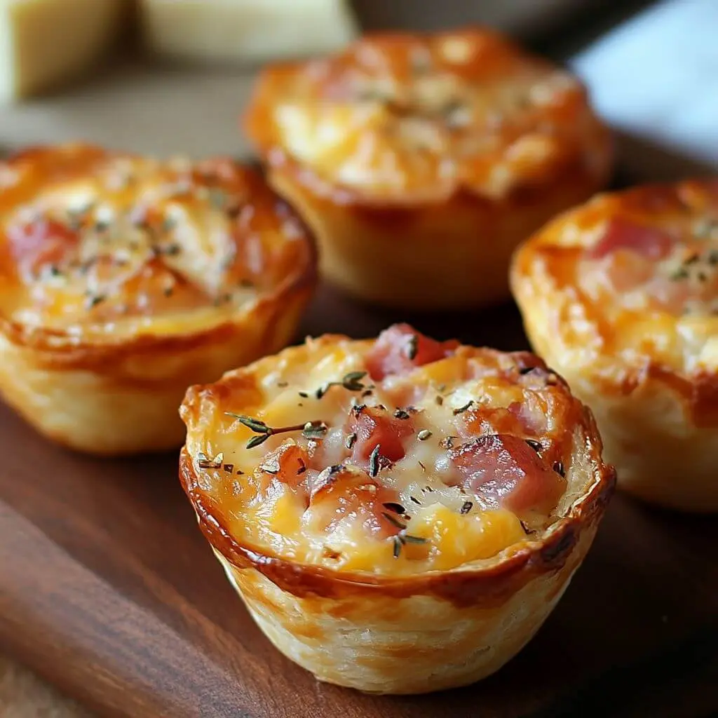 Mini-tourtes jambon et fromage