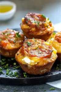 Muffins au chorizo et chèvre