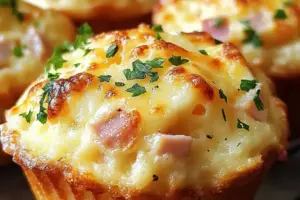 Muffins de petit déjeuner au jambon et fromage