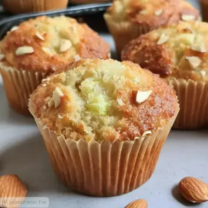 Muffins Rhubarbe Amande Moelleux