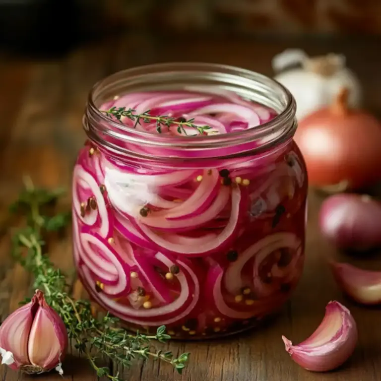 Oignons Rouges Marinés Maison –