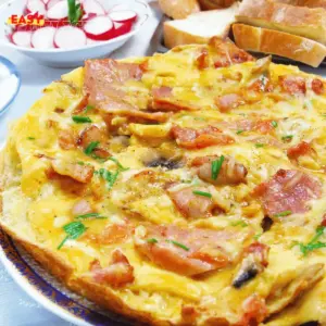 Omelette aux Lardons Cuite à l’Air Fryer