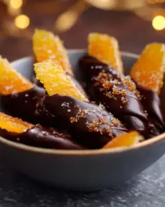 Orangettes maison au chocolat noir