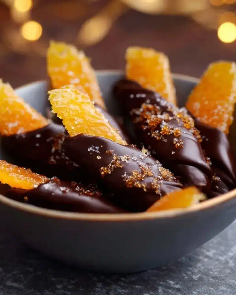 Orangettes maison au chocolat noir 2 orangettes maison