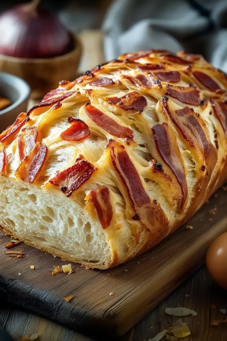 Pain Aux Lardons Et Oignons Maison