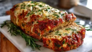 Pain de viande poulet ail parmesan